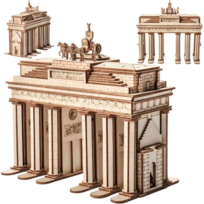Drewniane Puzzle Model 3D Little Story - Brama Brandenburska