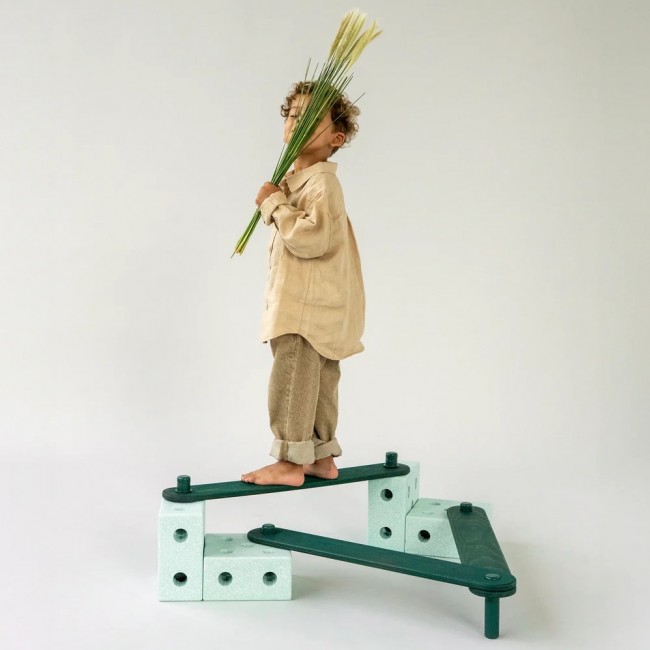Deska balansująca MODU Beams - Ocean Mint/Forest Green 2 szt.