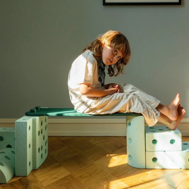 Deska balansująca MODU Beams - Ocean Mint/Forest Green 2 szt.
