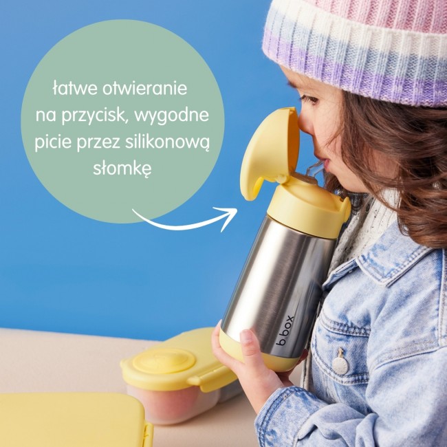 Termobutelka ze słomką 350 ml B. box - Lemon Twist