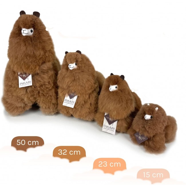 Puszysta maskotka Alpaka Inkari Monsterfluff - Hazelnut 15 cm