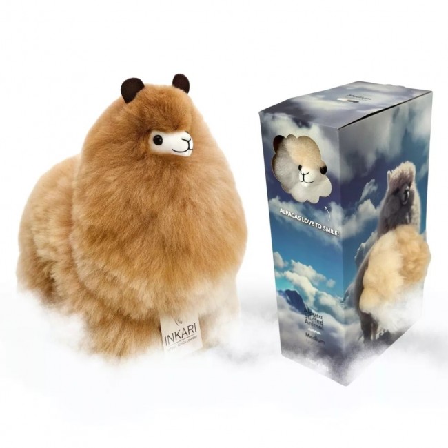 Puszysta maskotka Alpaka Inkari Naturals - Sandstone 32 cm