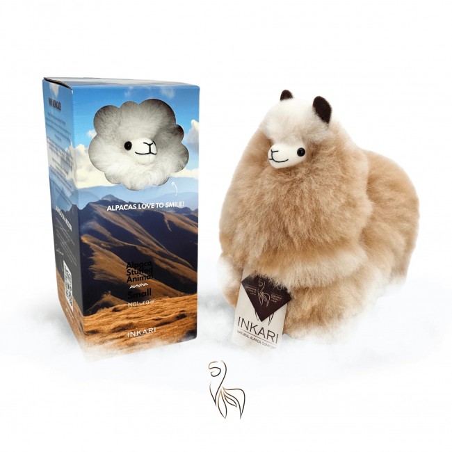 Puszysta maskotka Alpaka Inkari Naturals - Sandstone 23 cm