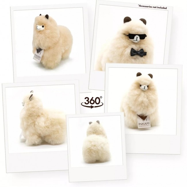 Puszysta maskotka Alpaka Inkari Naturals - Blond 23 cm