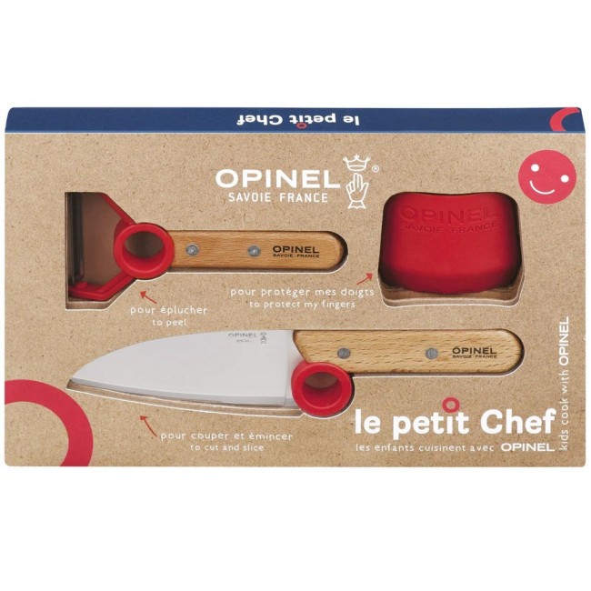 Zestaw szefa kuchni dla dzieci Opinel - Le Petit Chef Red