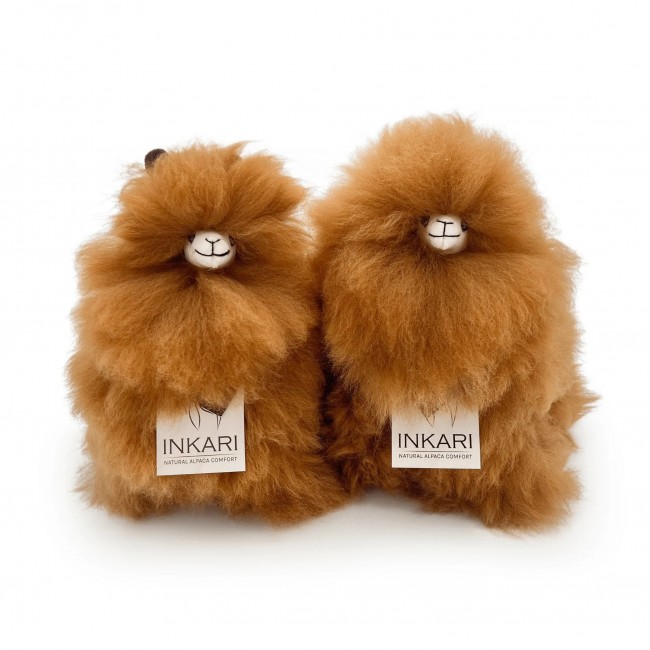 Puszysta maskotka Alpaka Inkari Monsterfluff - Hazelnut 23 cm