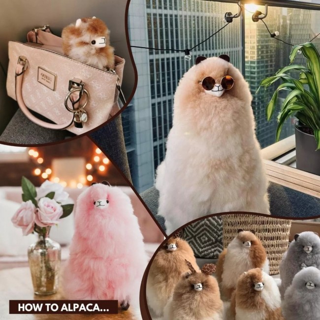 Puszysta maskotka Alpaka Inkari Naturals - Sahara 15 cm