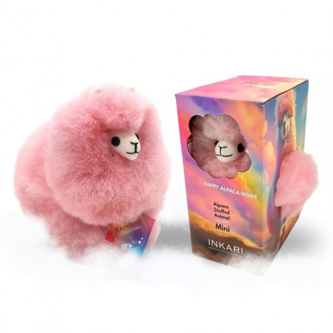 Puszysta maskotka Alpaka Inkari Rainbows - Cotton Candy 15 cm