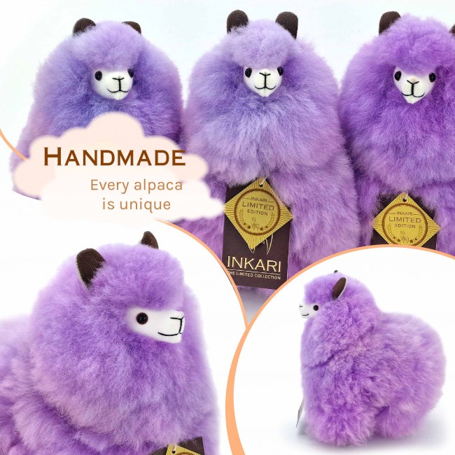 Puszysta maskotka Alpaka Inkari Rainbows - Violet 23 cm
