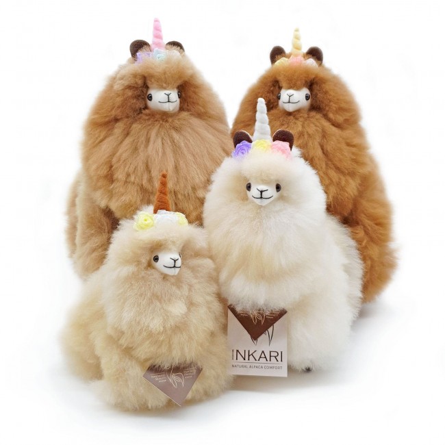 Puszysta maskotka Alpaka Inkari Naturals - Blond 23 cm