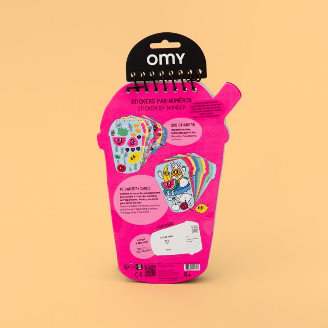 Zeszyt kreatywny z naklejkami OMY - Bubble Tea