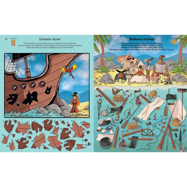 Książka "Wielka księga zagadek i łamigłówek" Wydawnictwo Greg