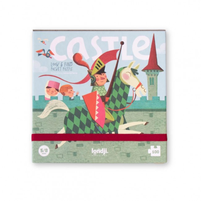 Puzzle kieszonkowe z grą obserwacyjną Londji - Zamek 100 el.