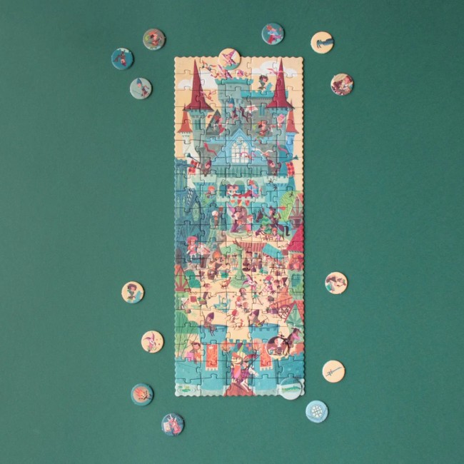 Puzzle kieszonkowe z grą obserwacyjną Londji - Zamek 100 el.