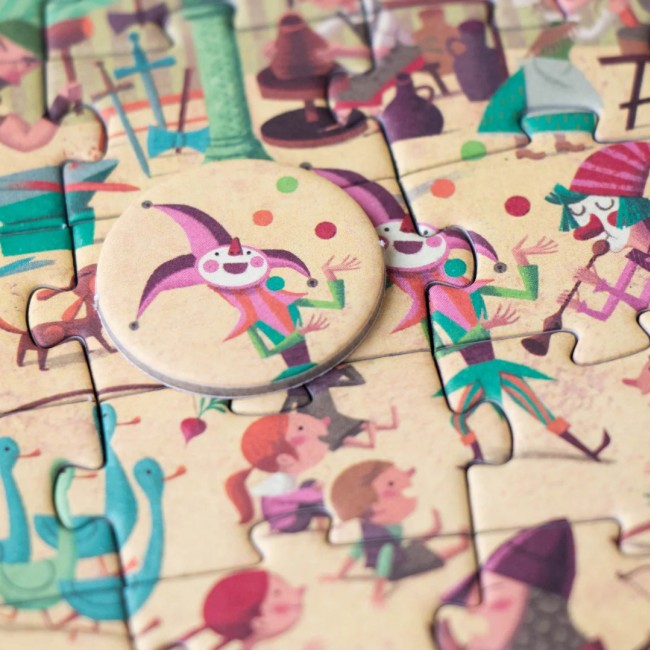 Puzzle kieszonkowe z grą obserwacyjną Londji - Zamek 100 el.