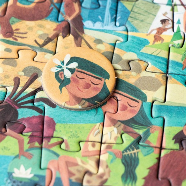 Puzzle kieszonkowe z grą obserwacyjną Londji - Mamut 100 el.