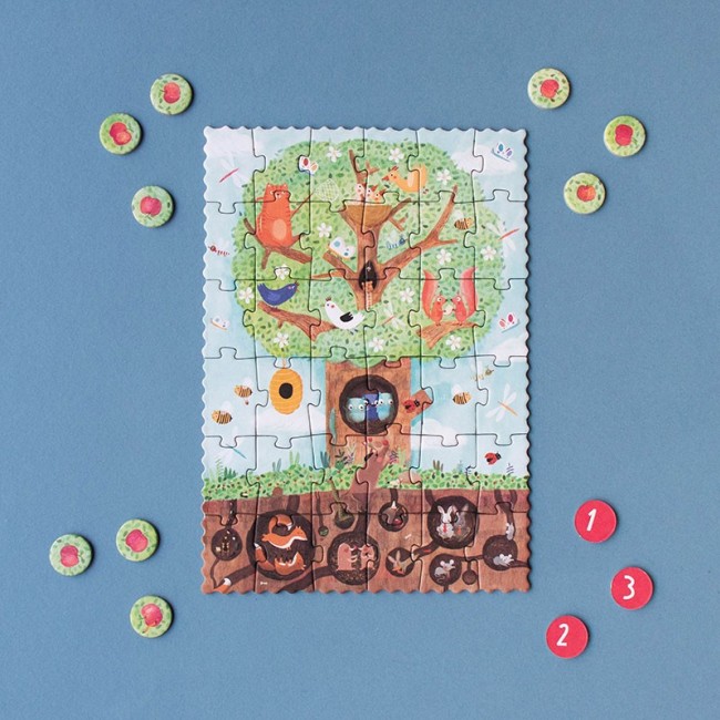 Puzzle kieszonkowe z grą obserwacyjną Londji - Jabłonka 36 el.