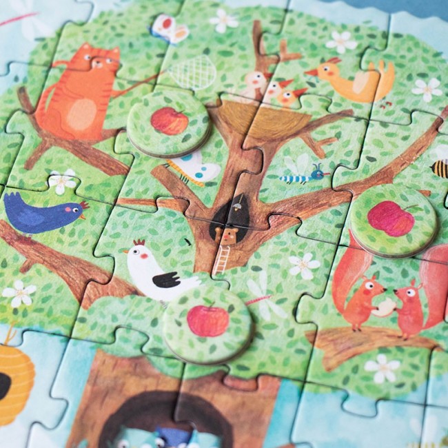 Puzzle kieszonkowe z grą obserwacyjną Londji - Jabłonka 36 el.