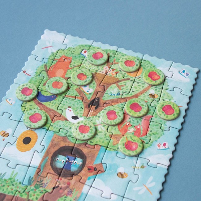 Puzzle kieszonkowe z grą obserwacyjną Londji - Jabłonka 36 el.