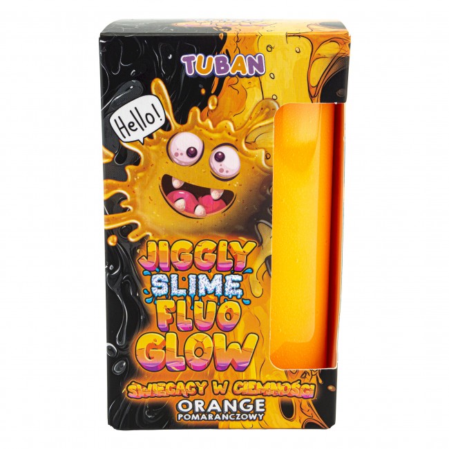 Zestaw JGGLY SLIME FLUO GLOW TUBAN – pomarańczowy 430g
