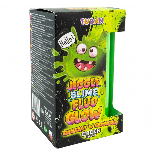 Zestaw JGGLY SLIME FLUO GLOW TUBAN – zielony 430g