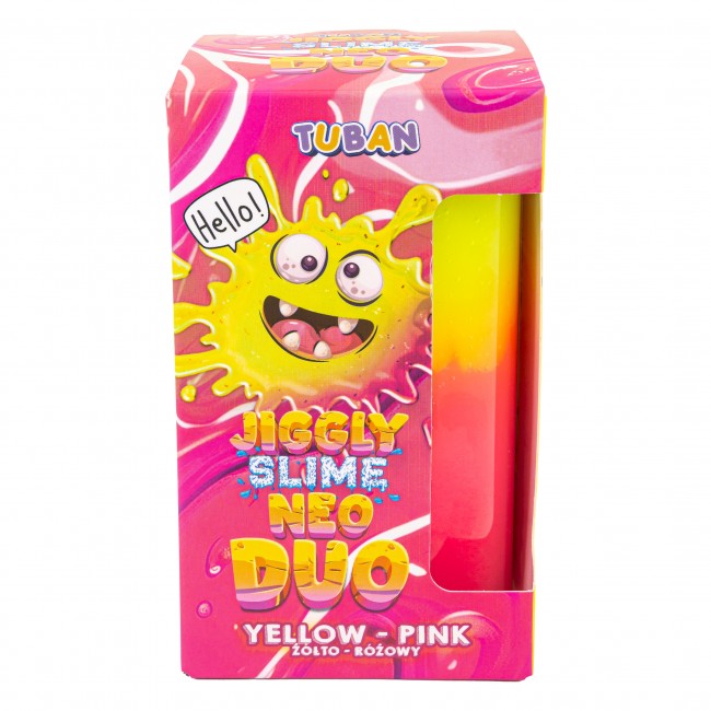 Zestaw JIGGLY SLIME NEO DUO TUBAN – żółto-różowy 430g