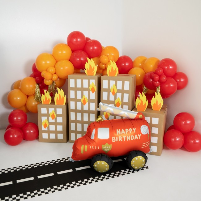 Stojący balon foliowy Party Deco - Wóz strażacki 67 x 53 cm