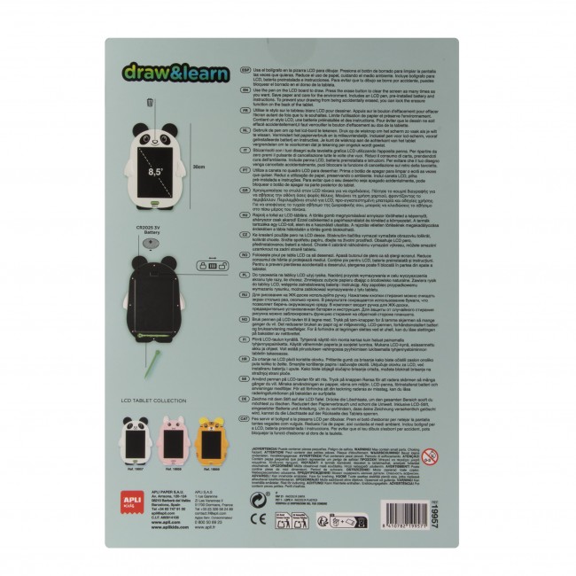 Magiczny tablet LCD do rysowania Apli Kids - Panda