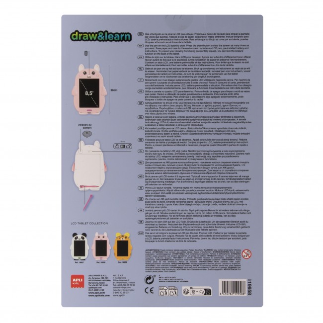 Magiczny tablet LCD do rysowania Apli Kids - Królik