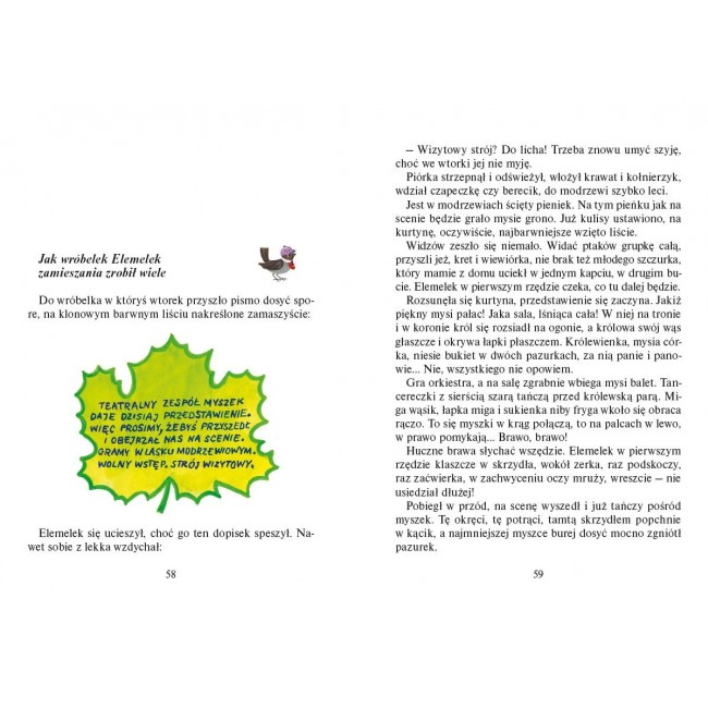 Książka "O wróbelku Elemelku" Wydawnictwo Nasza Księgarnia