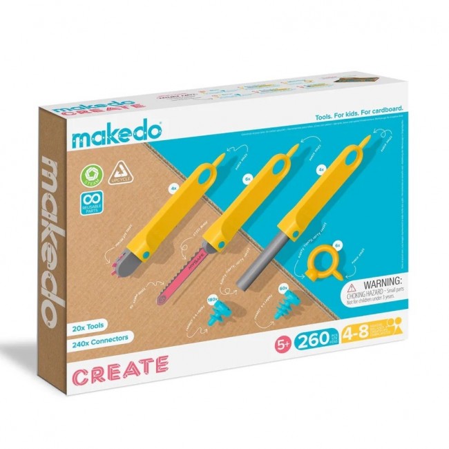 Zestaw narzędzi do konstruowania DIY Makedo - Create