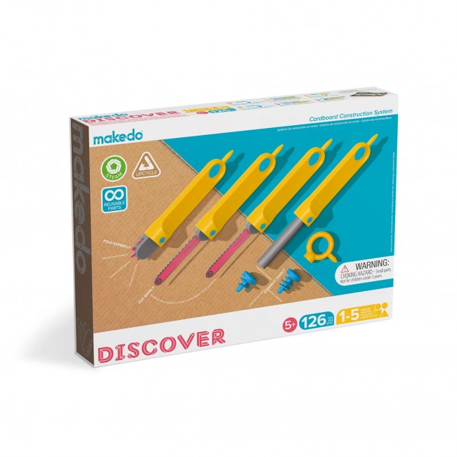 Zestaw narzędzi do konstruowania DIY Makedo - Discover