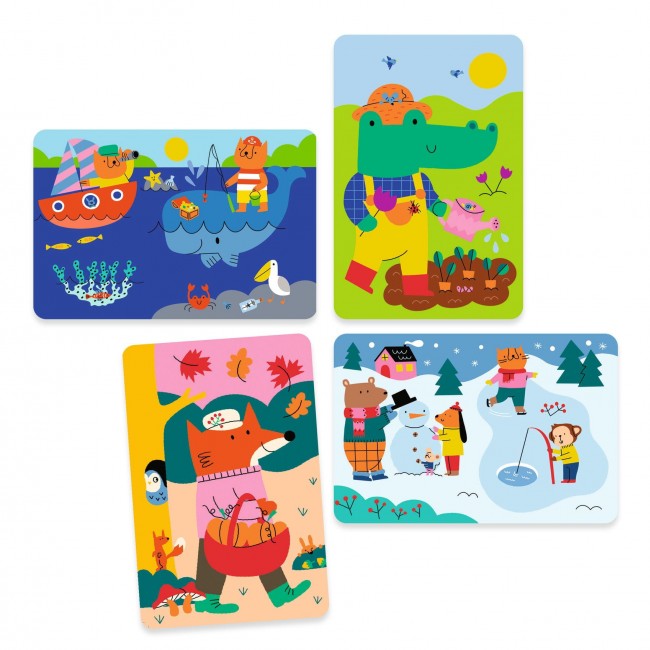 Wodne kolorowanki Djeco - 4 pory roku