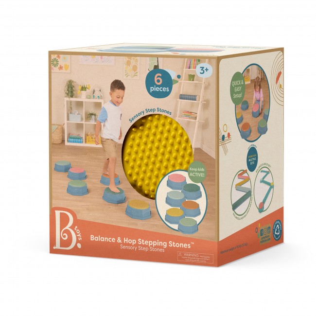 Kamienie sensoryczne B. Toys 6 kolorowych pól sensorycznych