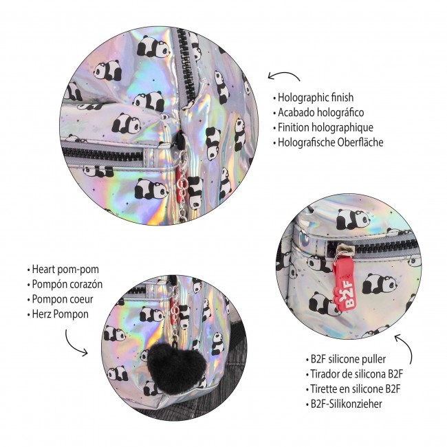 Mały holograficzny plecak Miquelrius - Panda 5L