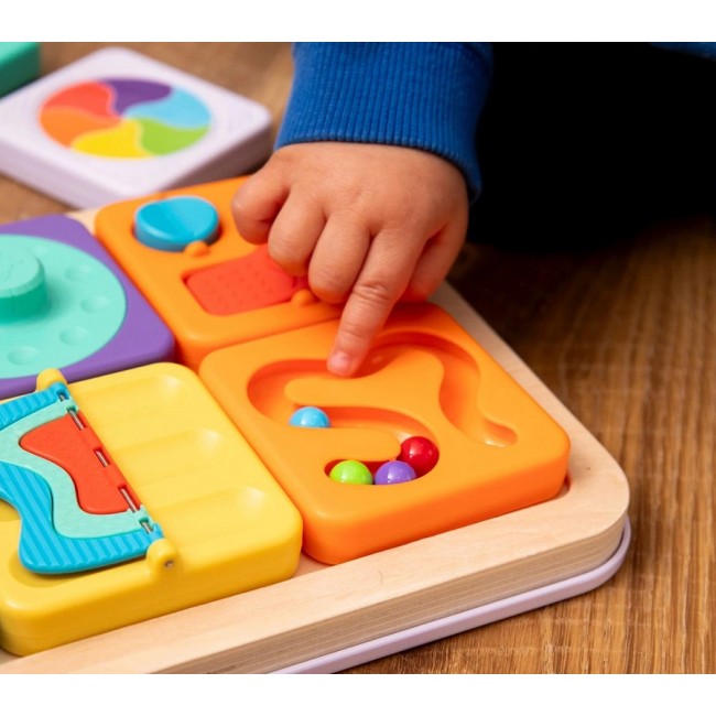 Zestaw 2 Sensorycznych Kwadratów z Biało-Czarnymi Kuleczkami PlayTab