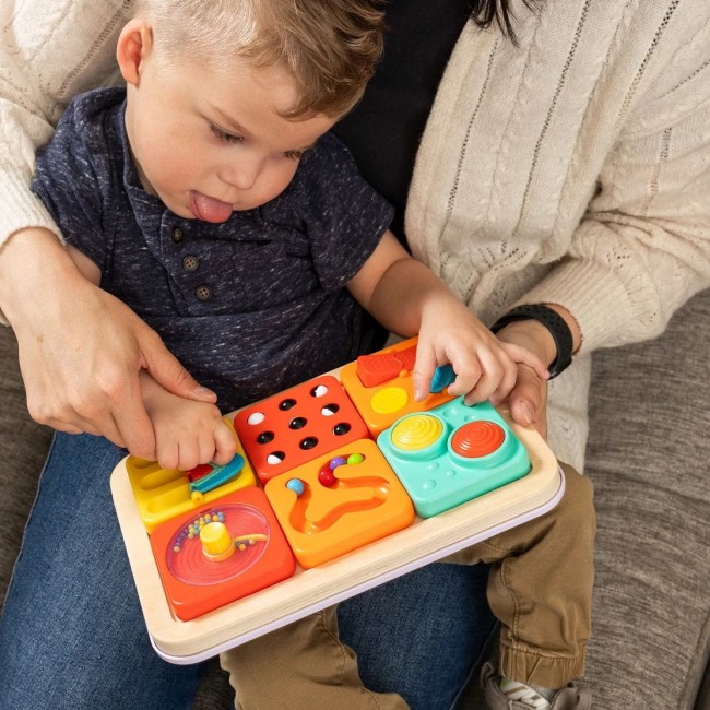 Zestaw 4 Sensorycznych Kwadratów z Kołem Zębatym PlayTab