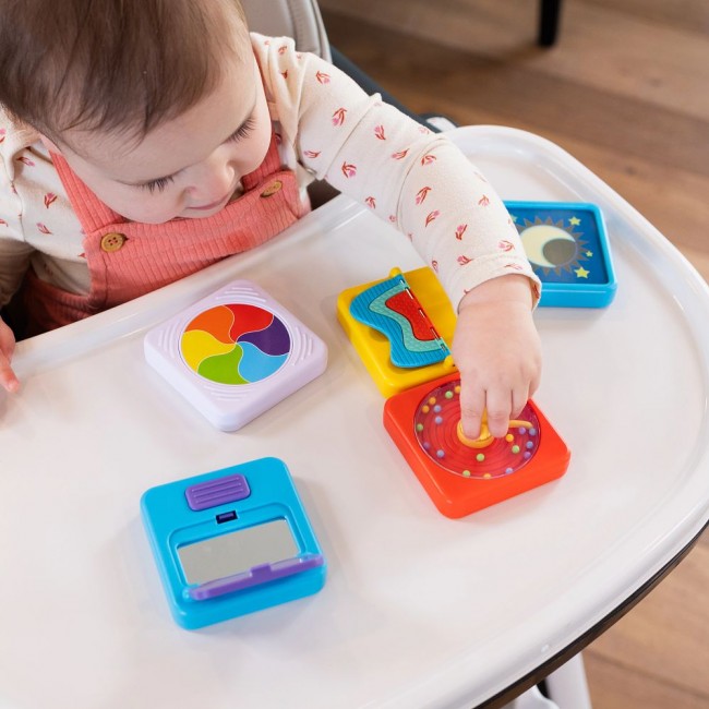 Zestaw 4 Sensorycznych Kwadratów z Kołem Zębatym PlayTab