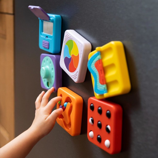 Zestaw 4 Sensorycznych Kwadratów z Kołem Zębatym PlayTab