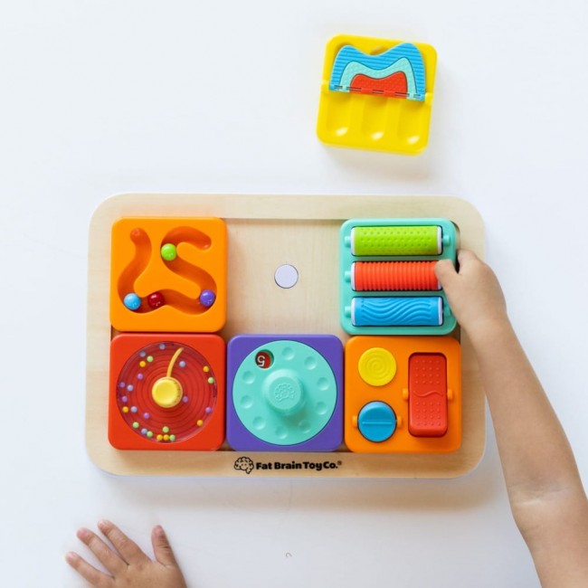 Zestaw 4 Sensorycznych Kwadratów z Kołem Zębatym PlayTab