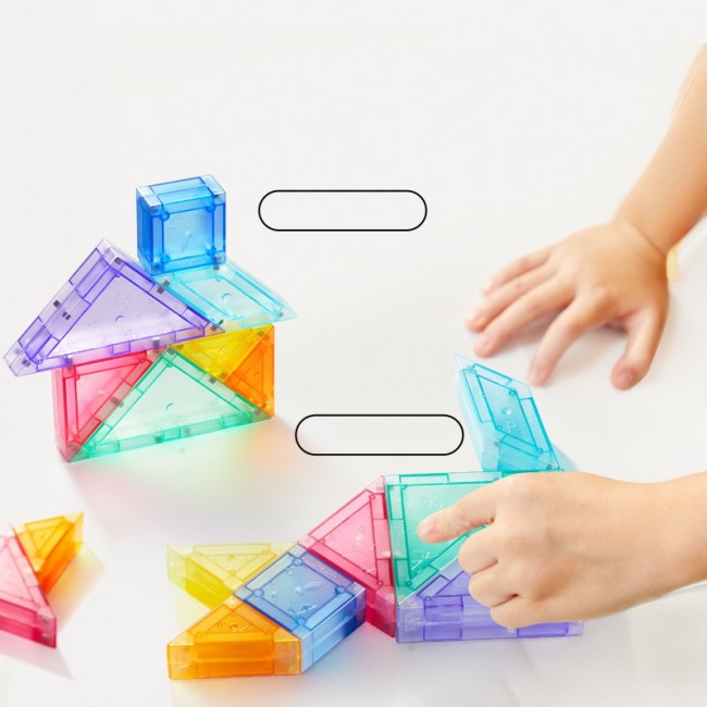 Klocki magnetyczne mideer - Tangram 3D z klepsydrą 7 el.