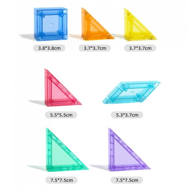 Klocki magnetyczne mideer - Tangram 3D z klepsydrą 7 el.