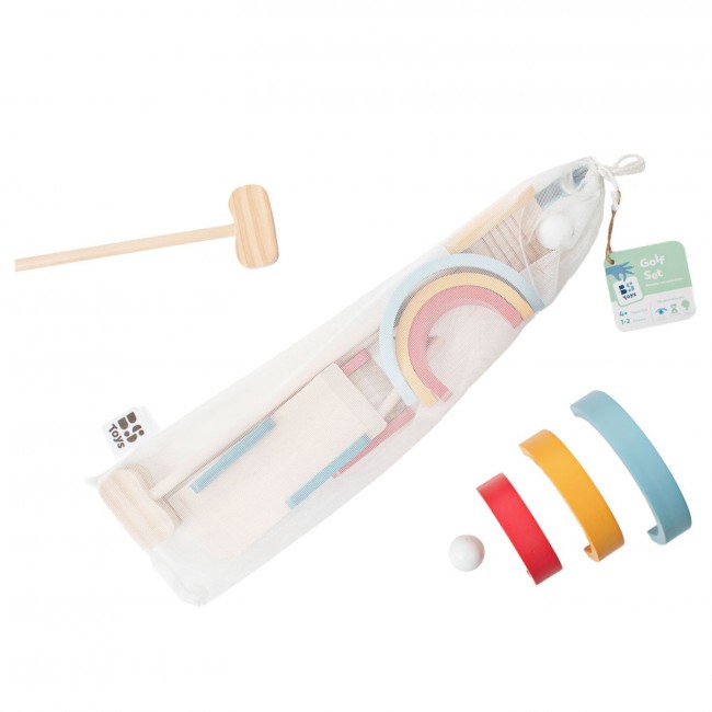 Drewniany zestaw do gry w golfa BS Toys