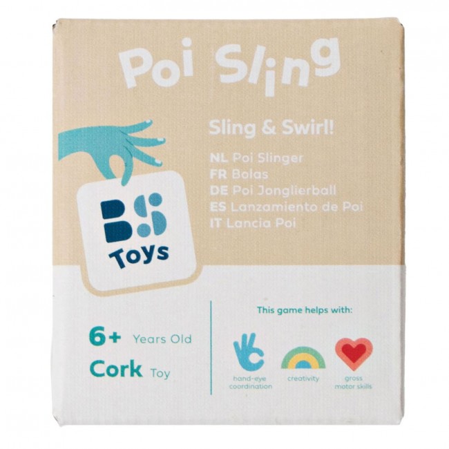 Korkowy POI z tasiemkami BS Toys - piłka do żonglerki