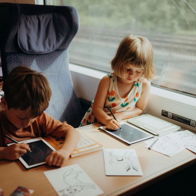 Podświetlany tablet do rysowania Kidydraw Mini Kidywolf - Dinozaury