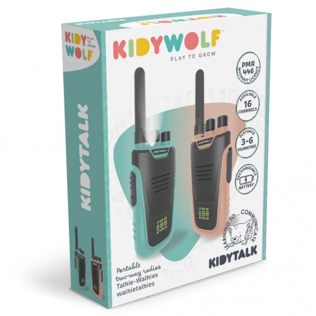 Zestaw krótkofalówek walkie talkie Kidywolf - różowo-niebieskie