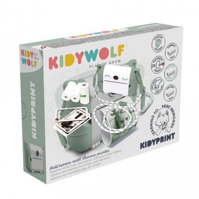 Aparat cyfrowy z drukarką Kidywolf - Green