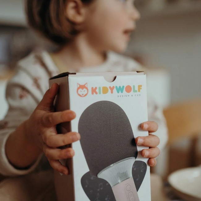 Świecący mikrofon Kidywolf z modulacją głosu - różowy