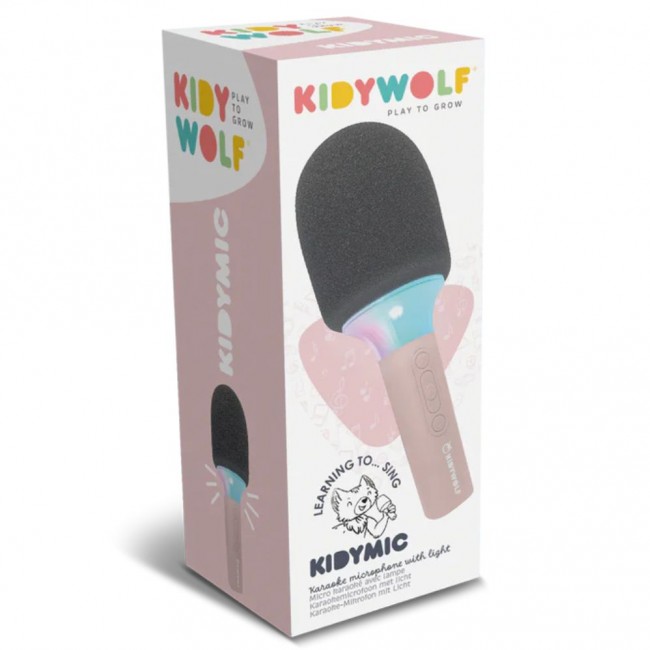 Świecący mikrofon Kidywolf z modulacją głosu - różowy