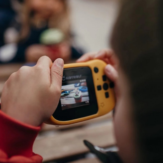 Wodoodporny aparat dla dzieci Kidywolf - żółty